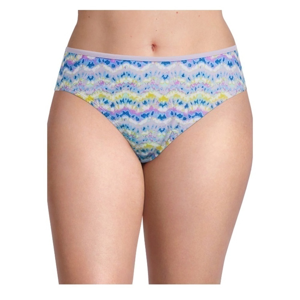Time and Tru Women's and Women's Plus Size Wave Print Bikini Bottom Sz 1x purple